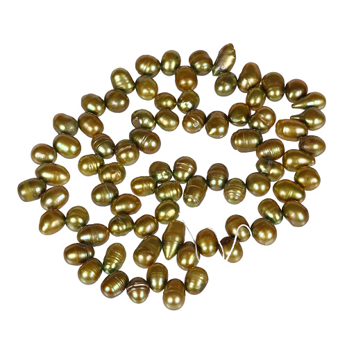 1 Perlenstrang, Süßwasserperlen, Strang, Perlen, Schmuck DIY - zum Schließen ins Bild klicken